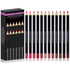 SHANY Dreamy Dozen Matte Lip Liner Set, Vegan Long-Lasting Professional Velvet Pencils, Pack of 12