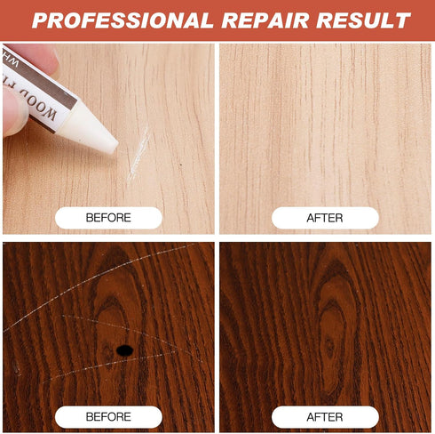 Wood Filler Sticks, 8 Colors Wax Filler Sticks for Scratches, Furniture Scratch Repair Kit