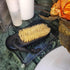Wooden Nail Brush Cleaner Black X 1, 100% Natural Boar Bristle for Hand Foot Toe Scrub with Rope