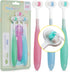 Extra Soft Toddler Toothbrush with 10,000 Bristles, High Efficient 3 Sides Baby Toothbrush, 3 Pack