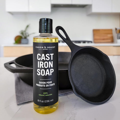 Caron & Doucet Cast Iron Cleaning Soap | 100% Plant-Based Soap for Cleaning, Restoring, and Care (8 oz)
