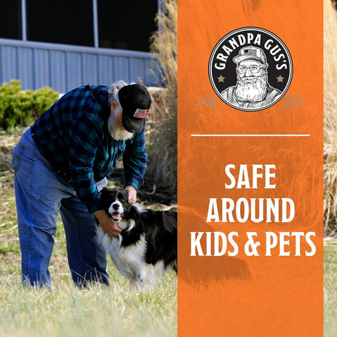 Grandpa Gus's Natural Tick Repellent Spray, 4 oz, Pack of 2, Plant-Based, Non-Greasy, No DEET