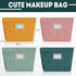 Sanwuta 4 Pack Velvet Makeup Bag Cosmetic Bag Large Capacity Corduroy Cosmetic Bag Cosmetic Pouch Zipper Canvas Makeup Bags Travel Toiletry Bag Accessories Organizer for Girls (Retro Color, Plaid)
