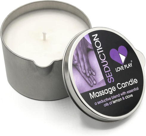 Massage Oil Candle - Vegan Hydrating Body Oil for Home SPA Relaxation - Essential Oils (6.76oz)