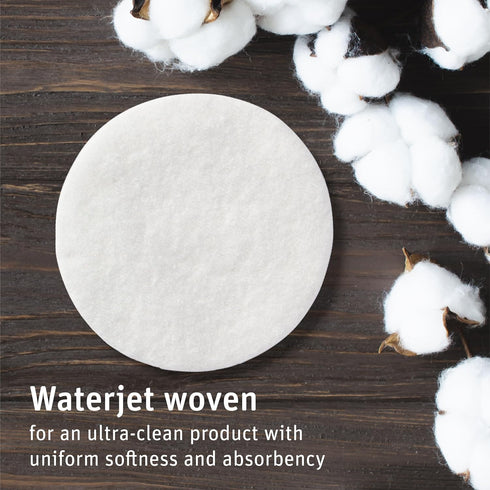 Simply Soft Premium Organic Cotton Rounds, 100 Count (Pack of 3), Hypoallergenic, Lint Free for Beauty and Skin Care