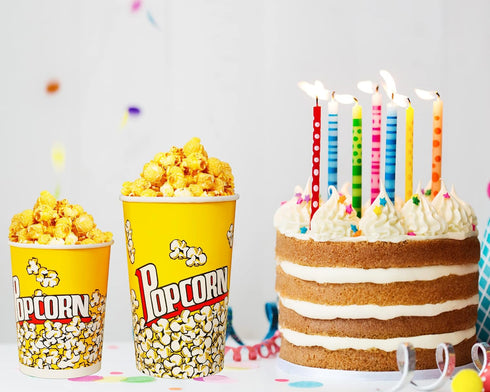 MyLifeUNIT Popcorn Boxes, 32 OZ Paper Popcorn Containers for Party and Movie Night, 20 Pack