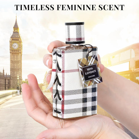 Miss London for Women Eau De Parfum - 100ml Bottle with Honeysuckle, Rose, Jasmine, Peony