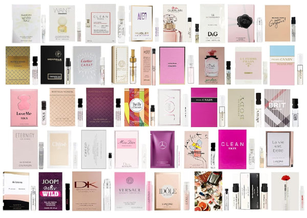 Designer Perfume Sampler Set Lot x 12 Sample Vials - High End Fragrance Samples for Women