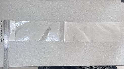 PABCK 100 Pack Clear Self Adhesive Hair Packaging Bags, 4.13x21.6 inch, with Hang Hole for Wigs