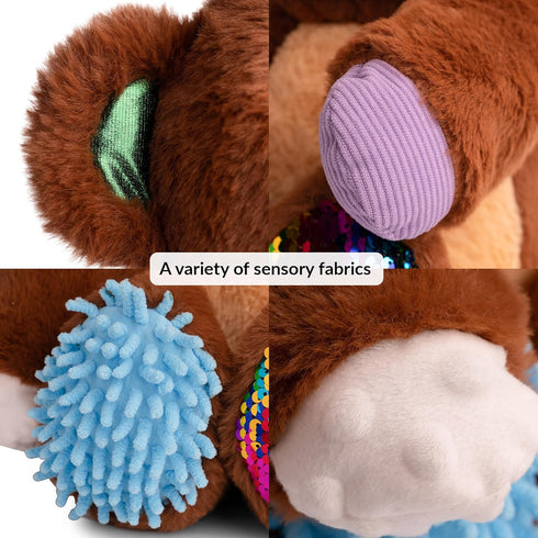 ODOXIA Sensory Monkey Stuffed Animal | Sensory Plush Toy | Fidget Stuffed Animal for Kids | Great for Sensory Needs |