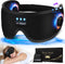 LC-dolida Bluetooth Sleep Headphones, White Noise Sleep Mask with Timing, Wireless Eye Mask for Side Sleepers