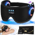 LC-dolida Bluetooth Sleep Headphones, White Noise Sleep Mask with Timing, Wireless Eye Mask for Side Sleepers