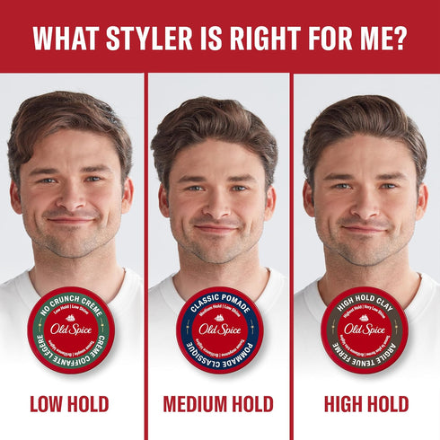 Old Spice No-Poof Paste, Hair Styling Paste for Men, Medium-High Hold, Low Shine, 2.22 Oz