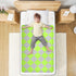 miaozhen 52" 34" Buffalo Plaid Yellow Green Gray Extra Large Resuable Changing Pad Covers Waterproof Washable Pads
