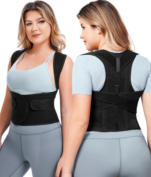 URSEXYLY Adjustable Back Brace Posture Corrector for Women, Full Back Support for Upper and Lower Back Pain Relief
