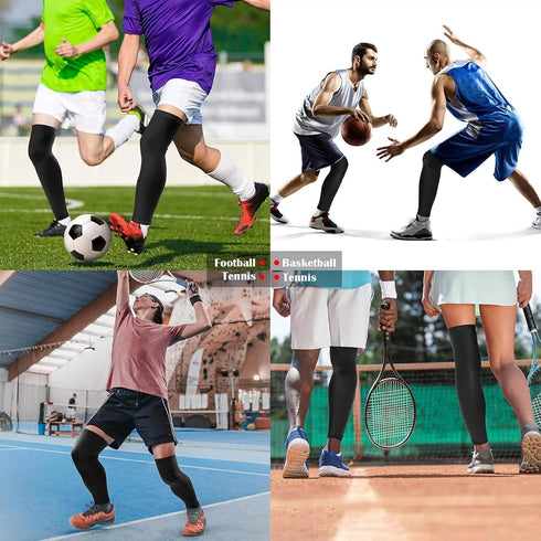 UV Protection Compression Leg Sleeves for Sports - Skylety Long Knee Sleeve for Men and Women