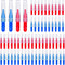 100pcs Braces Brush Disposable Interdental Brush Toothpick Dental Hygiene Flosser (Blue+Red)