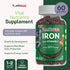 Iron Supplement for Kids - 5 mg Gummies with Vitamin C, Grape Flavor, Vegan, Kosher, Non-GMO - 60 Count