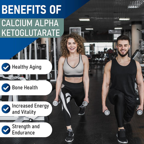 Time Release Calcium Alpha-Ketoglutarate (AKG) | Independently Lab Tested for Purity | 60 Enteric Coated Capsules, 1000mg per 2 Capsule Dose | Supports Multiple Pathways Associated with Healthy Aging