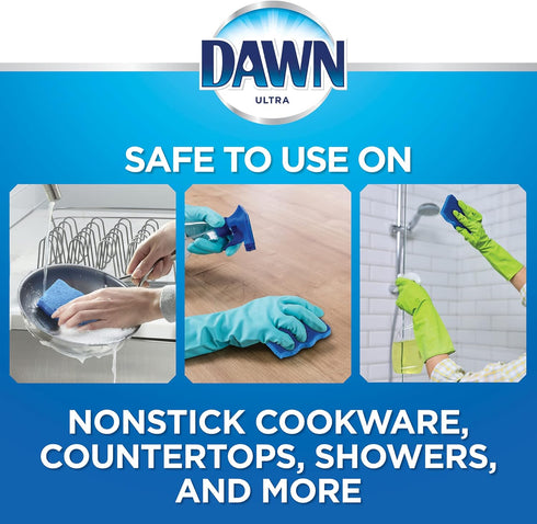 Dawn Non-Scratch Kitchen Dish Sponges, Blue (Pack of 3)