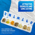 Weekly Pill Organizer - 7-Day Extra Large Pill Planner and Daily Medicine Reminder, BPA Free Travel Pill Box (Pack of 4)