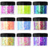 Wenida Body Glitter 9 Colors 190g Holographic Iridescent Cosmetic Festival Makeup Chunky Powder for Nail Hair Eye Face