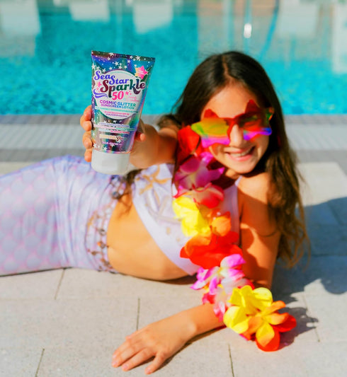 Sunshine & Glitter Sea Star Sparkle Biodegradable Glitter Sunscreen with SPF 50+