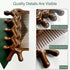 Jaasuee Wooden Massage Comb - Scalp, Neck, and Leg Acupressure Tool - Manual Head Massager for Men and Women