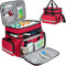 Jaffzora Large Pill Bottle Organizer, Double Layers Medicine Storage Bag with Lockable Zippers