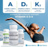 Power By Naturals ADK Vitamin Supplement - 60 Capsules for Bone, Heart & Immune Health