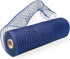 2 Rolls Navy Blue Deco Mesh Ribbon, 10 in x 30 ft with Blue Foil Wire for Christmas Wreath Decoration