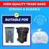 95-96 Gallon Trash Bags Heavy Duty Clear | Huge-ValuePack 25 Bags w/Ties | 95-100 Gallon Extra Large Trash Bags, Clear Recycling Trash Bags, 90 Gallon by Veska
