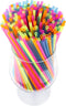 300 Neon Mini Bar Cocktail Straws, Short Plastic Drink Stirrers