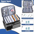 Timoxi Double Layers Medicine Bag with Insulated Compartment Pill Bottle Organizer with Lockable Zipper,Travel Medicine