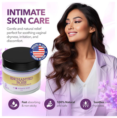 Vulva Balm & Organic Vaginal Moisturizer for Women: Natural Vulva Moisturizer & Vulva Cream for Dryness on Intimate
