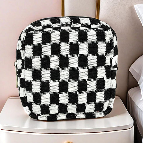 LJJCSFF Sanitary Napkin Storage Bag Menstrual Pad Pouch Checkered Period Bag Feminine Product Purse Tampon Organizer
