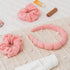 FROG SAC Puffy Spa Headband and Wristbands for Face Washing, Terry Cloth Makeup Skin Care Headbands