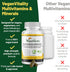 Vegan Vitality Multivitamins & Minerals for Women and Men, 180 Vegan Tablets with High Strength B12, D3 & K2