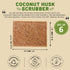 Coconut Husk Scrubber(3) Coconut Scouring Pads|Natural Dish Scrubber|Coconut Dish Scrubber|Eco Friendly Dish Scrubber|Coconut Scrubber|Coconut Husk Sponge|Coconut Husk Scouring Pad|Non-Scratch by BeMind