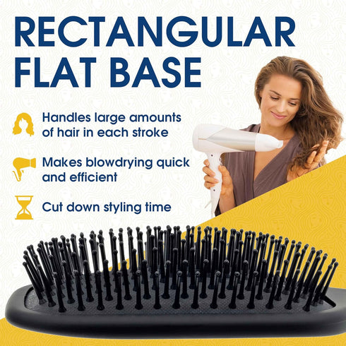 Giorgio Detangling Paddle Brush, Large Air Cushion Paddle Brush with Tourmaline Bristles for Men and Women