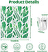 6 Pack Swedish Dishcloths for Kitchen - Green Leave Patterns, Reusable, No Odor, with Adhesive Clips