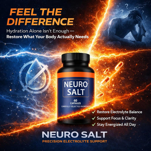 Vivikig 60 Count (1) Neuro Salt Capsules, Daily Mineral & Electrolyte Support, Clean Formula for Hydration & Balance