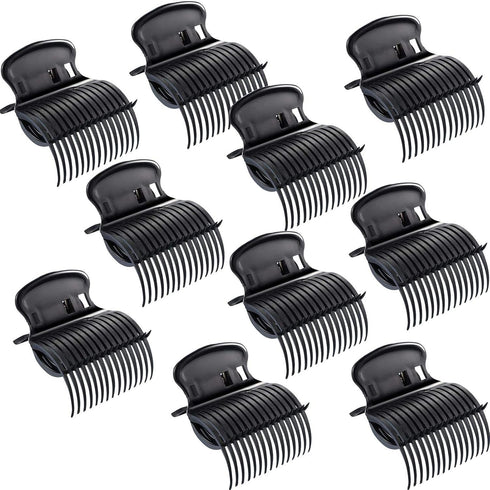 Syhood 10 Pieces Hot Roller Clips - Plastic Hair Curler Claw Clips Replacement for Women Hair Section Styling
