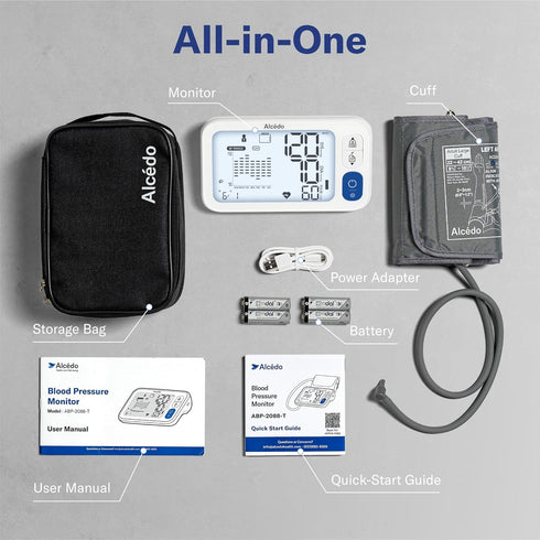 Alcedo Bluetooth Blood Pressure Monitor, Smart BP Machine with Wide Range Cuff, App-Enabled, Large Backlit Screen