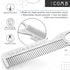 Straight Razor Kit - Complete Kit for Men with Beard Scissors & Metal Comb, Premium Polished Stainless Steel, 10 Extra