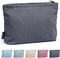 MAANGE Makeup Bag - Small Corduroy Cosmetic Pouch for Women, Portable Zipper Travel Bag (GRAY)