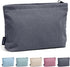 MAANGE Makeup Bag - Small Corduroy Cosmetic Pouch for Women, Portable Zipper Travel Bag (GRAY)