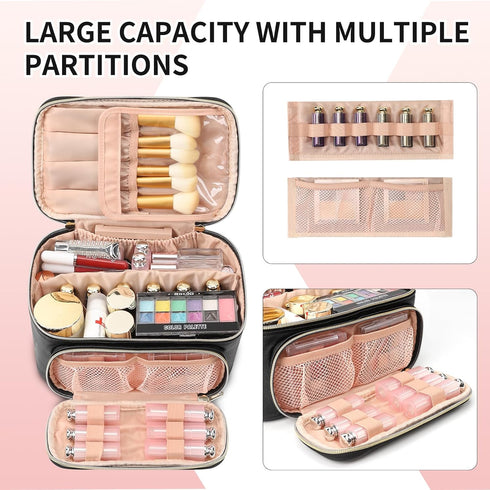 OCHEAL Makeup Bag, Large Multifunctional Organizer with Zipper Pouch for Women, Girls, and Cosmetics Storage