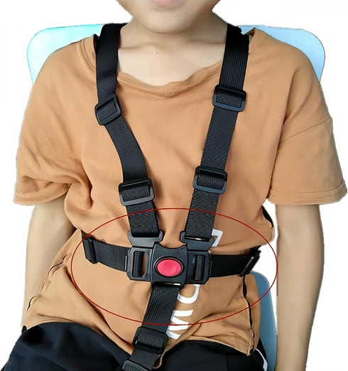 ZROSIN 5-Point Seat2pcs Kids Safety Harness Adjustable Polyester Safety Belt for High Chair/Stroller/Car