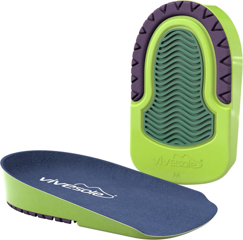 Gel Heel Cups for Heel Pain Relief (Pair), Shock Absorbing Inserts for Flat Feet & Plantar Fasciitis, Medium
